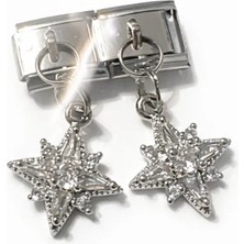Lovecharm Zirkon Taşlı Yıldız Figürlü Gümüş Renk Italyan Charm