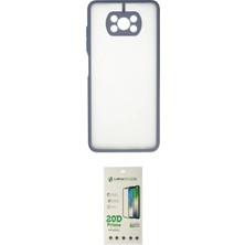 Teknoparkx Ieg™ Pocophone X3 Kılıf Ahenk Çizgi Serisi - Siyah 20D Premium Cam Ekran Koruyucu Tknprk-Tkaks