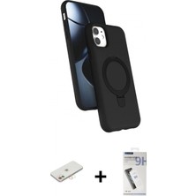 Marsilyan™- iPhone 11 Kılıf Iz Işık Koleksiyonu - Şeffaf Uv Polymer Nano Ekran Koruyucu + Renkli Kamera Lens Koruma Cam - Yl