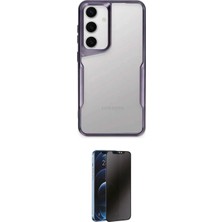 Teknoparkx Ieg™ Galaxy A35 5g Kılıf Akış Çizgi Koleksiyonu - Siyah 3D Antistatik Hayalet Cam Ekran Koru