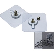 Küçük Hazine 4 Parça 10MM Vidalı Şeffaf Pvc Yapışkan Askı