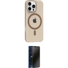 Teknoparkx Ieg™ Iphone 16 Pro Max Kılıf Pusula Form Özel Seri - Siyah 3D Antistatik Hayalet Cam Ekran Ko