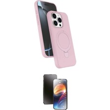 Teknoparkx Ieg™ Iphone 15 Pro Max Kılıf Iz Işık Koleksiyonu - Siyah 3D Antistatik Mat Seramik Nano Ekr