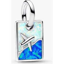 Lovecharm S925 Ayar Seyahat Sallantılı Charm Uçak Detaylı