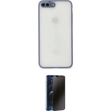 Teknoparkx Ieg™ Iphone 7 Plus Kılıf Ahenk Çizgi Serisi - Siyah 3D Antistatik Hayalet Cam Ekran Koruyucu