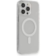 Elivora Newface Apple iPhone 13 Pro Max Kılıf Matte Şeffaf Magneticsafe - Şeffaf