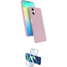 Teknoparkx Ieg™ Galaxy A06 Kılıf Iz Işık Koleksiyonu - Siyah 3D Antistatik Cam Ekran Koruyucu Tknprk-Tk