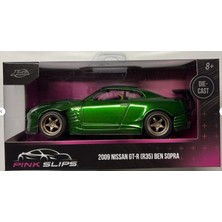 Jada Pink Slips - 2009 Nıssan Gt-R (R35) Green Ben Sopra 1/32 Dikkat Uzunluk 15 cm