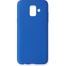 Elivora Newface Samsung Galaxy A6 2018 Kılıf First Silikon - Mavi