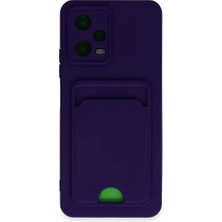 Elivora Newface Xiaomi Poco X5 5g Kılıf Kelvin Kartvizitli Silikon - Derin Mor