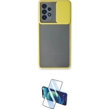 Teknoparkx Ieg™ Galaxy A73 5g Kılıf Vadi Çizgi - Siyah 3D Antistatik Cam Ekran Koruyucu Tknprk-Tkaks3