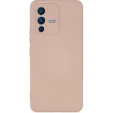 Elivora Newface Vivo V23 5g Kılıf Nano Içi Kadife Silikon - Pudra