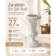 Velora Home Modern Dekoratif Seramik Vazo 27 cm Büyük Boy