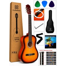Florancia Tam Boy 4/4 Klasik Gitar Seti 39''  Sunburst