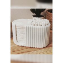 Genç 3D Q-Tip ve Makyaj Pamuğu Organizeri | Kulak Çubuğu & Pamuk Düzenleyici | Banyo ve Makyaj Organizeri ( Renk Belirtiniz )