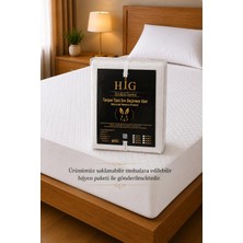 Higliving Premium Tavşan Tüyü Peluş Sıvı Su Geçirmez Ultra Yumuşak Sessiz Fitted Tasarım Tek Çift Battal Boy Yatak Koruyucu Alez BKLV003