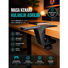 NovaPrint Ayarlanabilir Masa Kenarı Kulaklık Askılığı – Vidali 3D Baskı Gaming Kulaklık Standı