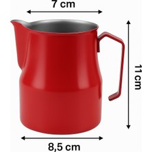 Empressco Vodinox Barista Süt Potu Paslanmaz Çelik Barista Pitcher Milk Jug Progear Kahve Espresso 500 ml Kırmızı Pro - Fiyatı, Yorumları