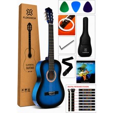 Florancia Tam Boy 4/4 Klasik Gitar Seti 39''  Mavi