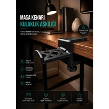 NovaPrint Masa Altı Kulaklık Tutucu – 3D Baskı Gaming Kulaklık Standı ve Masa Kenarı Askılığı
