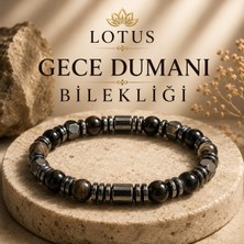 Lotus Atölye ve İyi Yaşam Merkezi ✨ Gece Dumanı Bilekliği – Siyah Akik, Dumanlı Akik & Hematit | Lotus Atölye ve Iyi Yaşam Merkezi