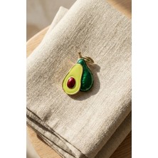 BB Bi Butik Shop Avokado Dilimi Sevimli Figürlü Yaka Iğnesi Çanta Mont Broşu