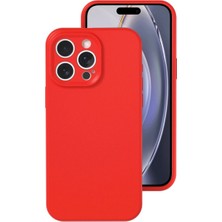 Hayat Store Apple Iphone 16 Pro Kılıf Nano Içi Kadife Silikon - Kırmızı