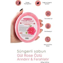 Aktürk Osmanli Sabuni Gül Rose Özlü Gliserinli - Köpüklü Banyo Süngeri 120 gr