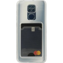 Colezium Xiaomi Redmi Note 9 Kılıf Kart Şeffaf Silikon - Şeffaf