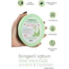 Aktürk Osmanli Sabuni Aloe Vera Özlü Gliserinli - Köpüklü Banyo Süngeri 120 gr