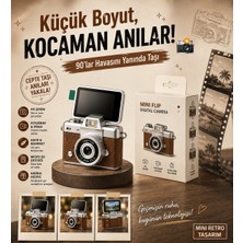 TeknolojiSA Mini Retro Dijital Kamera | 90'lar Ruhunu Taşıyan Nostaljik Hd Fotoğraf ve Video Kamerası