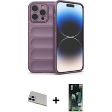Marsilyan™- iPhone 13 Pro Max Kılıf Atlas Koleksiyonu - Şeffaf 360 Full Body Arka Koruyucu + Rainbow Kamera Lens Koruma Cam - Mr