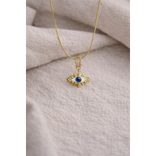 Owentis Çelik Gold Göz Millery Kolye -Kararma Yapmaz-