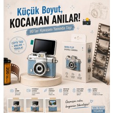 TeknolojiSA Mini Retro Dijital Kamera | 90'lar Ruhunu Taşıyan Nostaljik Hd Fotoğraf ve Video Kamerası