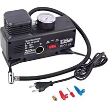 Teknoparkx 220 VOLT12 Volt 250 Psi Psi Kompresör Lastik Hava Şişirme Oto Pompası Fişli Çakmaklıklı Tknp