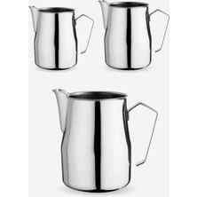 Empressco Epinox Süt Potu Profesyonel Ördek Ağızlı Latte Art Pitcher Seti - Paslanmaz Çelik | 350ML + 500ML + 700 ml - Fiyatı, Yorumları