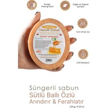 Aktürk Sütlü Ballı Honey Milk Özlü Gliserinli - Köpüklü Banyo Süngeri Sabun