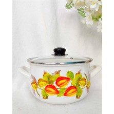 Empressco Ebruliemaye Altın Çilek Emaye Tencere 3,7 Litre 22 cm Süt Yoğurt Çorba Tenceresi - Fiyatı, Yorumları