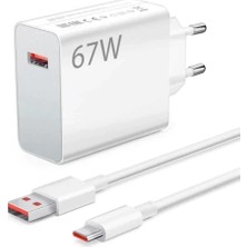 Shutech 67W Watt Turbo Ultra Hızlı Şarj Aleti Seti Usb- Type-C Kablo ve Adaptör Xiaomi Uyumlu