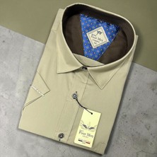 Eren Style Linen Keten Klasik %100 Cotton Kısa Kollu Terletmeyen Gömlek