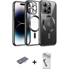 Marsilyan™- iPhone 12 Pro Kılıf Nova Işık Özel Seri - Şeffaf Uv Polymer Nano Ekran Koruyucu + Renkli Kamera Lens Koruma Cam - Tu