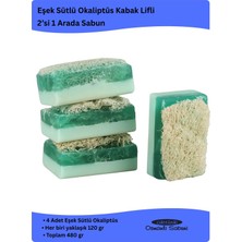 Aktürk Osmanli Sabuni Eşek Sütlü & Okaliptus  Kabak Lifli El Yapımı Sabun 4 Adet (Toplam 480 Gr)