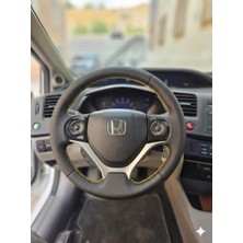 Stilix Garage Honda Civic Fb7 Araca Özel Direksiyon Kılıfı Nokta Karbon Sarı Ip