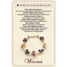 Woona Öğrenci Bilekliği Doğal Taş - Florit & Ametist & Sodalit & Kaplan Gözü & Sitrin & Lapis Lazuli & Hematit & Odaklanma-Zihin-Mantık-Özgüven-Başarı-Bilgelik-Hafıza Öğrenci Başarı Bilekliği