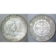 Banknoting Filipinler 1 Piso 2001.