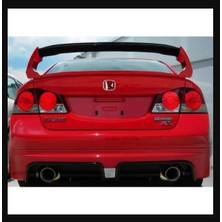 Honda Civic Fd6 Uyumlu Bagaj Üstü Spoiler Yüksek Oval 4 Parça Boyasız 2006 /2011