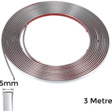 Yapışkanlı Nikelaj Şerit Bant Çıta 5mm 3 Metre Krom