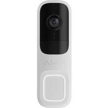 Ajax Doorbell 4mp 6 Metre Ir LED Çift Yönlü Konuşma Onvif Wifi Görüntülü Kapi Zili Beyaz