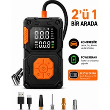 Raylax 5000 Mah Taşınabilir Hava Pompası Kompresör Powerbank Dijital Ekran 150 Psı Araç Lastik Şişirme Cihazı