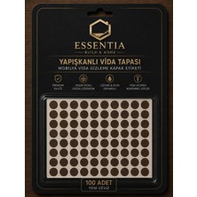 ESBH Yapışkanlı Vida Tapası Yeni Ceviz  – Mobilya Vida Gizleme Kapak Etiketi (100 Adet)